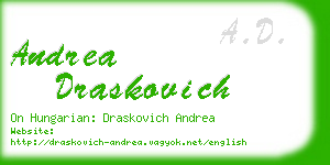 andrea draskovich business card